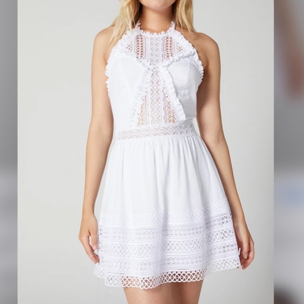 New with tags White mini dress Charo Ruiz lace summer dress